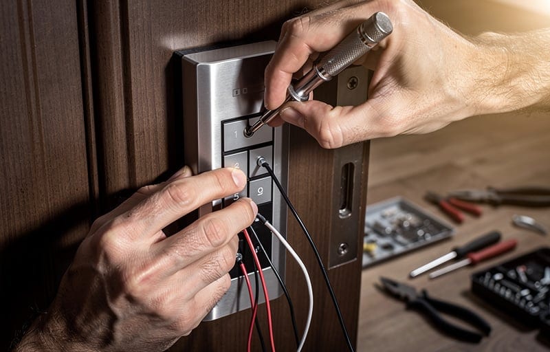 Étapes d'installation pas à pas pour un digicode filaire